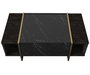 Hanah Home Veyron Mesa de Centro Negro y Dorado